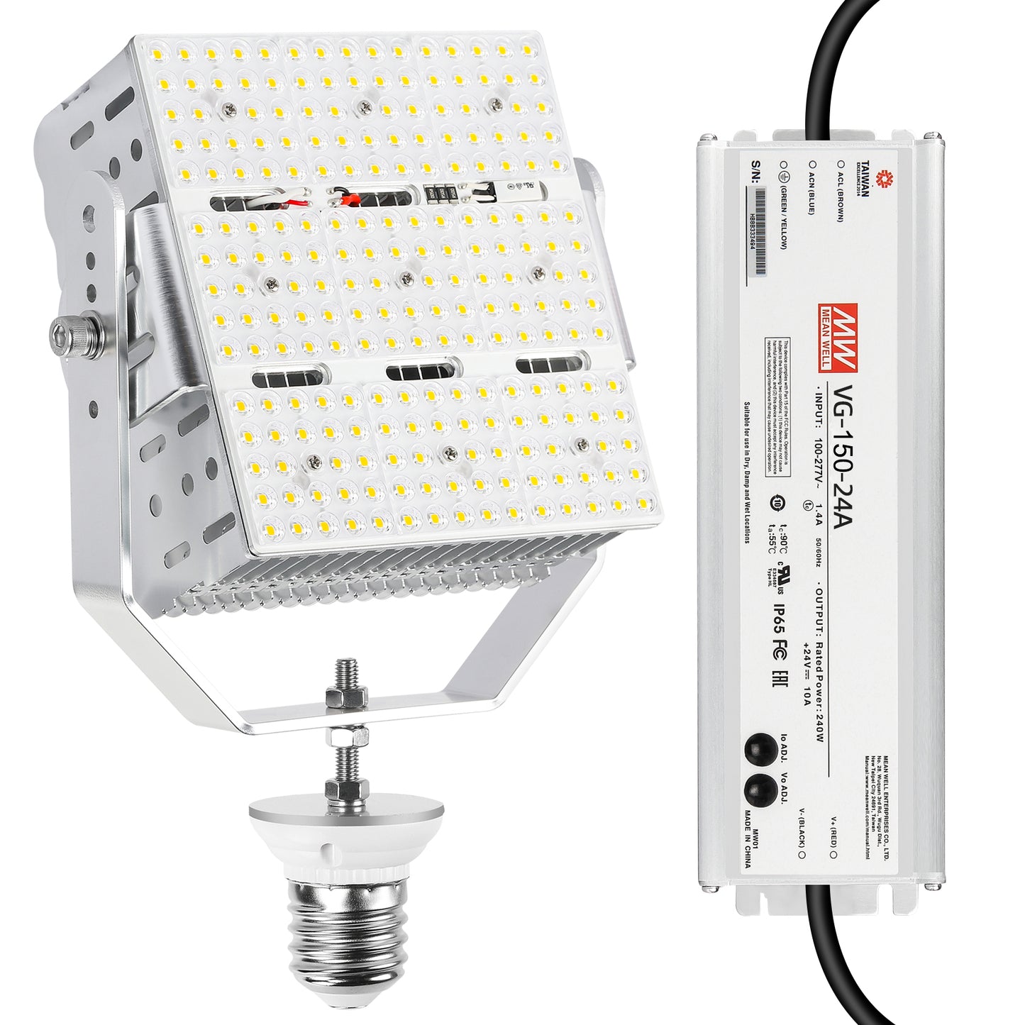 LED RETROFIT KITS 150W 5000K WITH LENS 100-277VAC