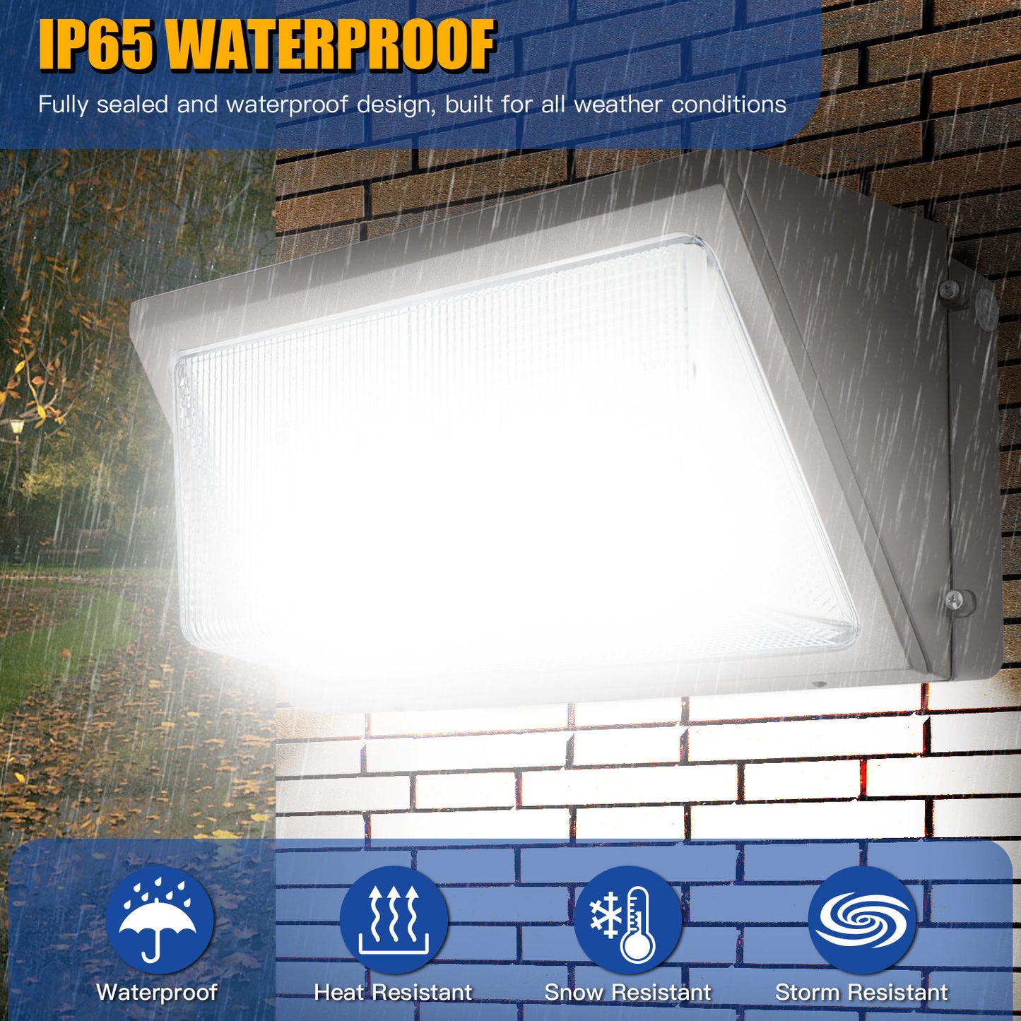 LED WALL PACK LIGHT 150W 5000K 100-277VAC PHOTOCELL