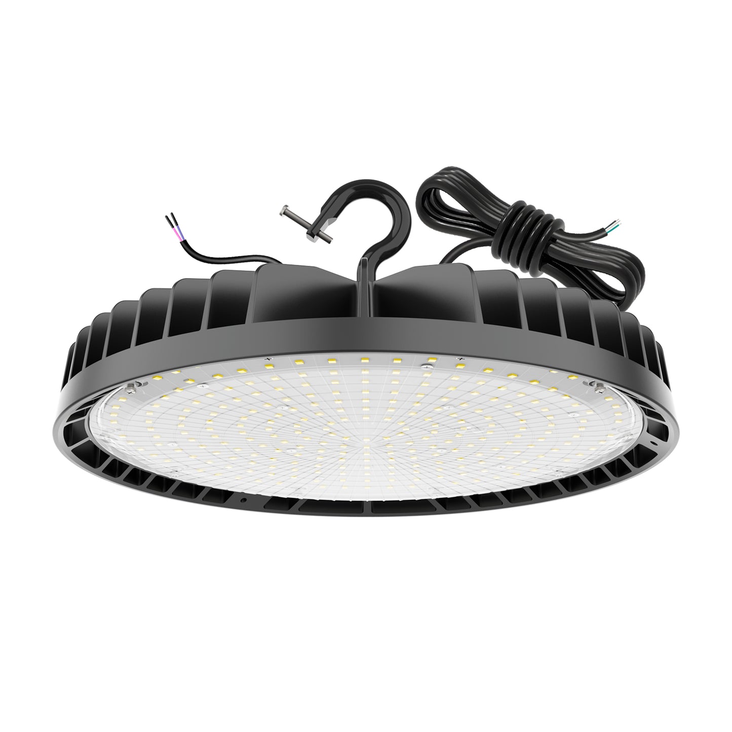 LED UFO HIGH BAY-BI 150W/120W/90W CCT TUNABLE 3/4/5K 100-277VAC BLACK WITH US PLUG