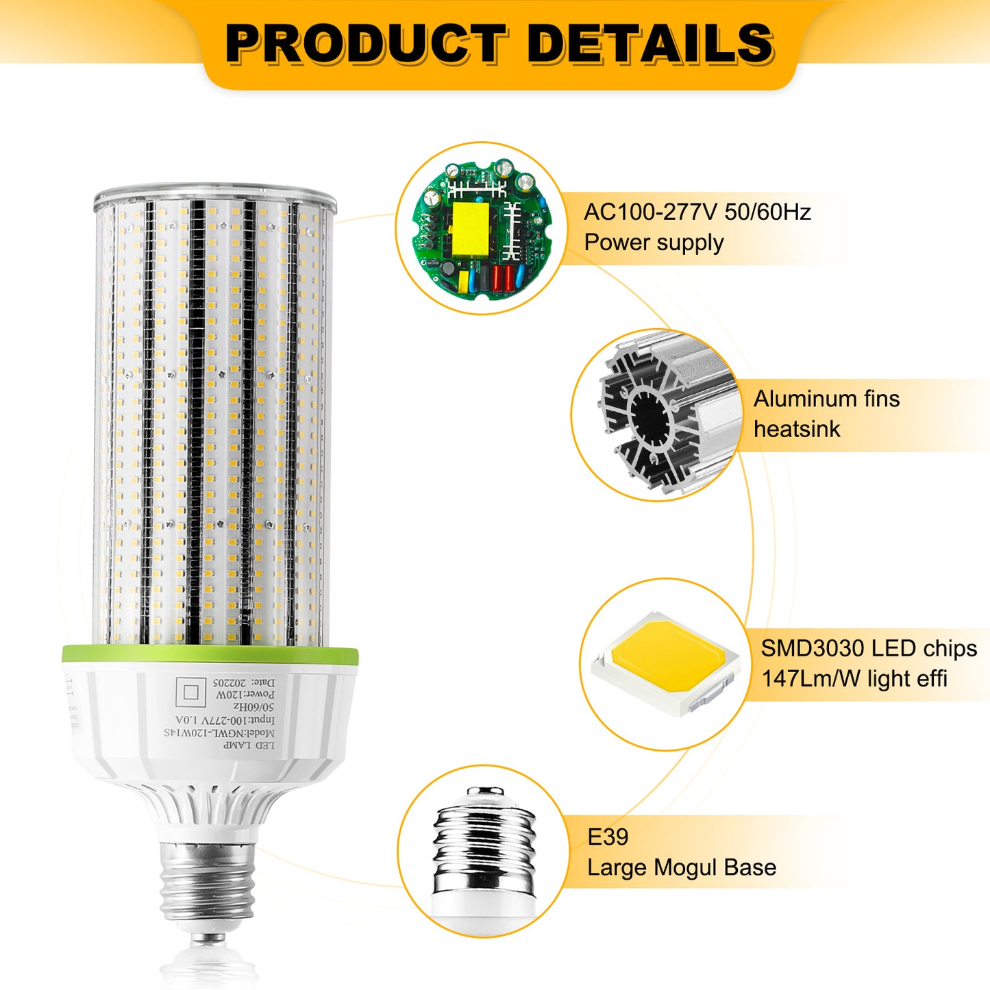 LED CORN LIGHT 100W/120W/160W/200W/250W/300W