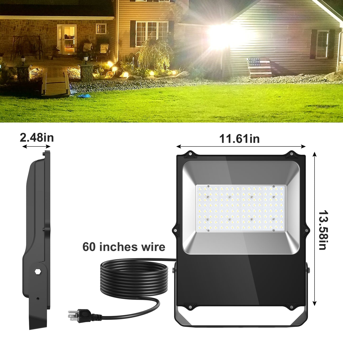 LED FLOOD LIGHT 240W 5000K 100-277VAC